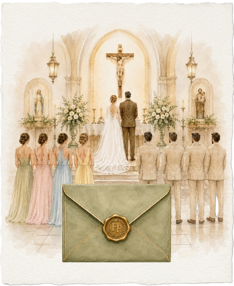 Cena da cerimônia de casamento